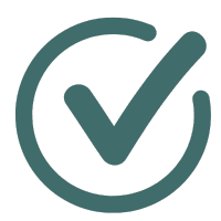 green tick in a circle