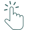 hand pointing green icon