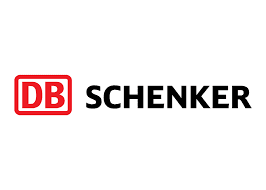 DB Schenker logo - the DB is in red with a red box around it. Schenker is in simple black uppercase text.