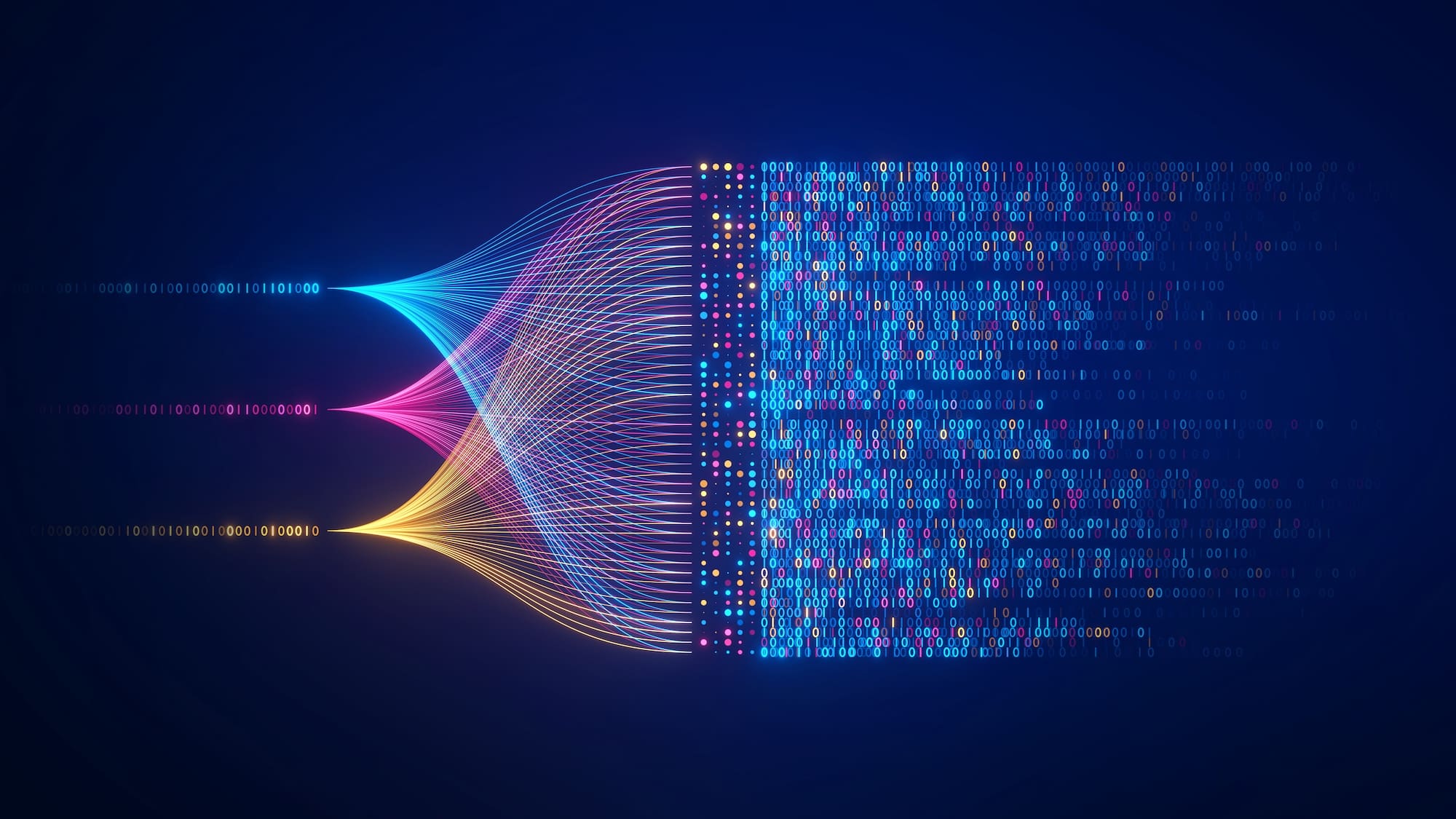 Big data technology and data science illustration.
