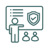 training icon showing instructor in front of screen